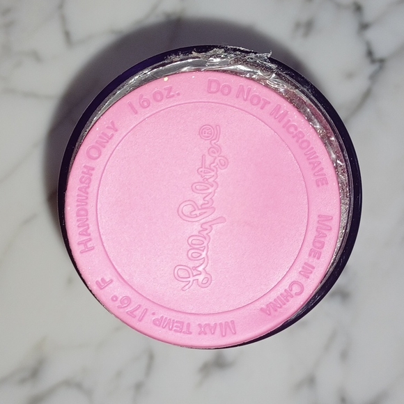 Lilly Pulitzer Hot Spot multi print Fall 2014 pink lid 16 oz Travel Cup - Picture 4 of 17